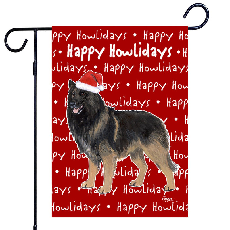 Belgian Tervuren Happy Howliday's Garden Flag