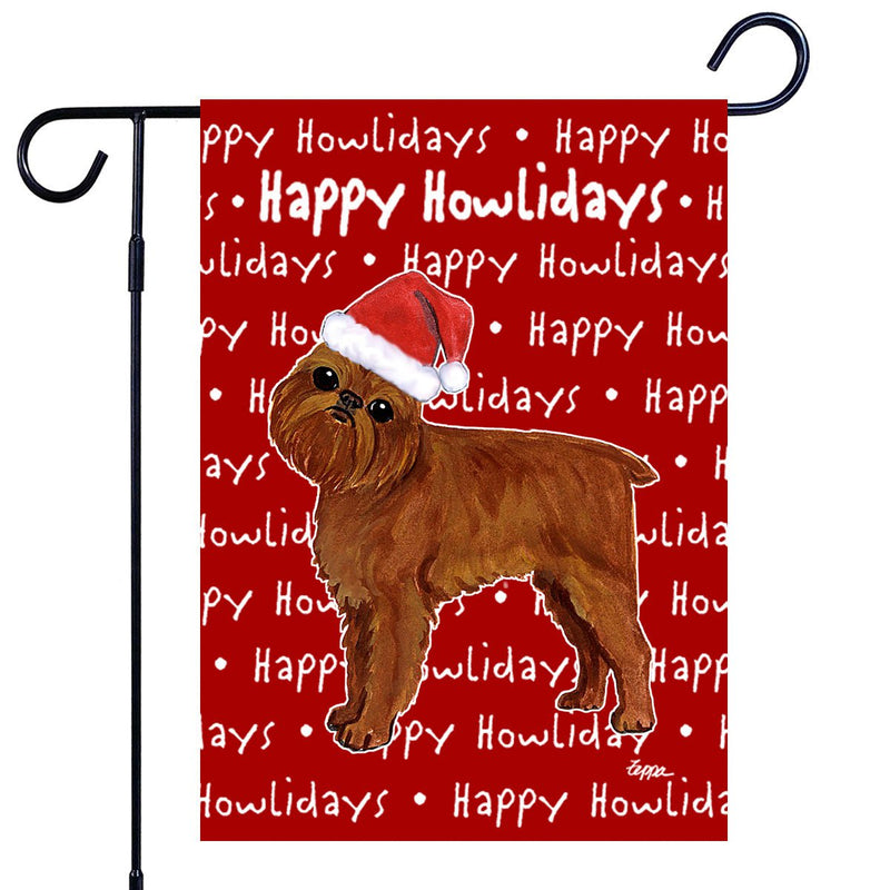 Brussels Griffon Happy Howliday's Garden Flag