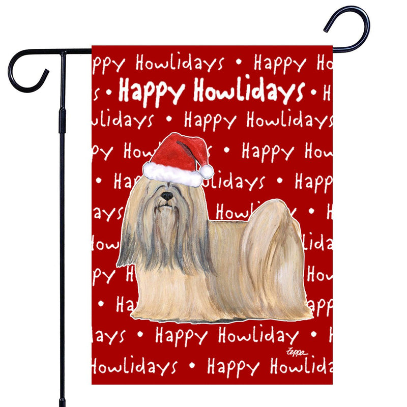Lhasa Apso Happy Howliday's Garden Flag