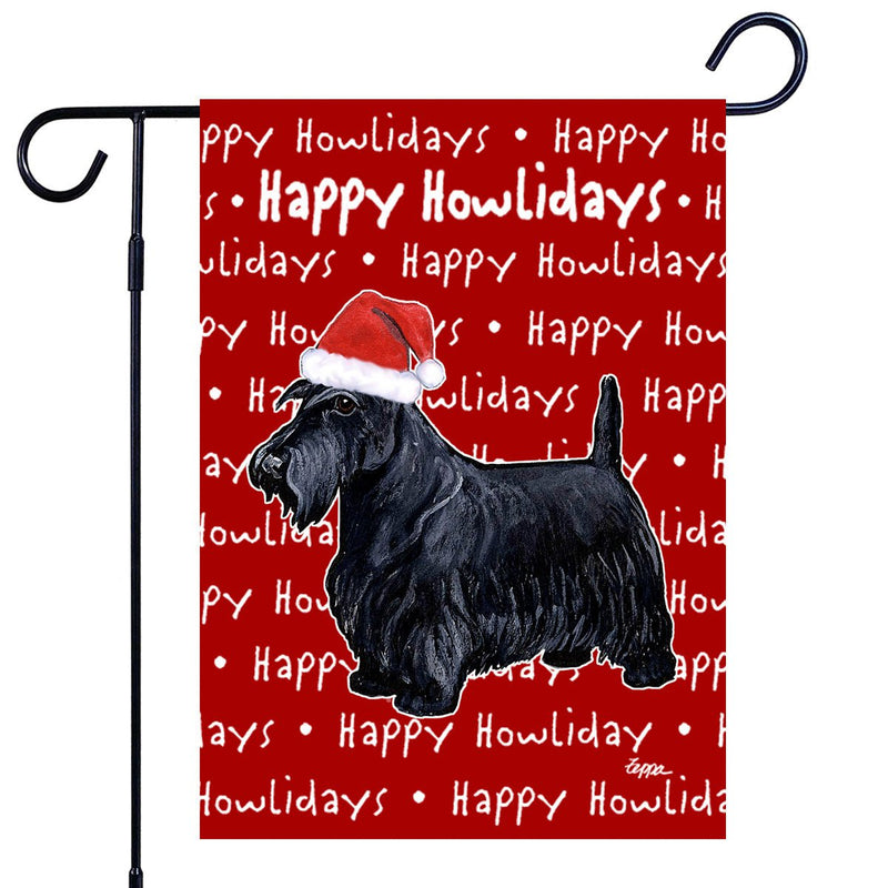Scottish Terrier Happy Howliday's Garden Flag