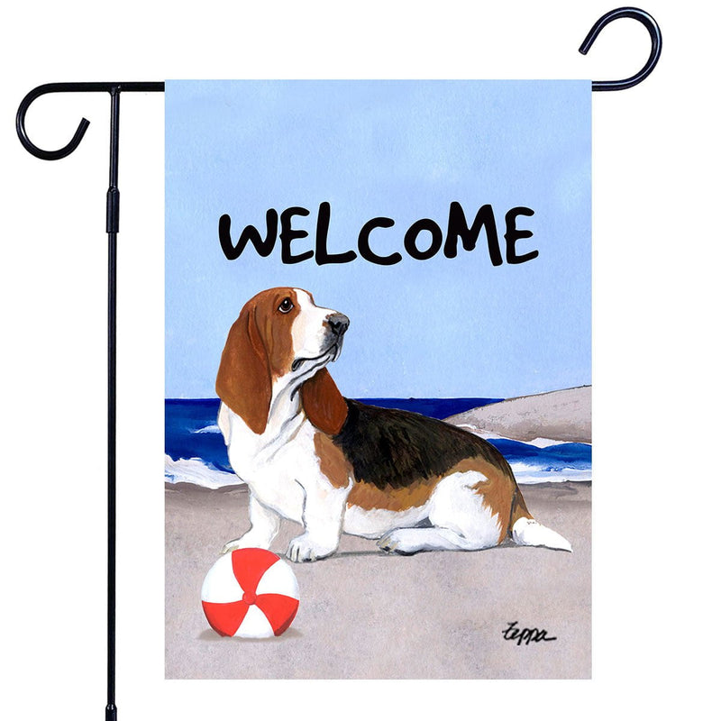Basset Hound Garden Flag