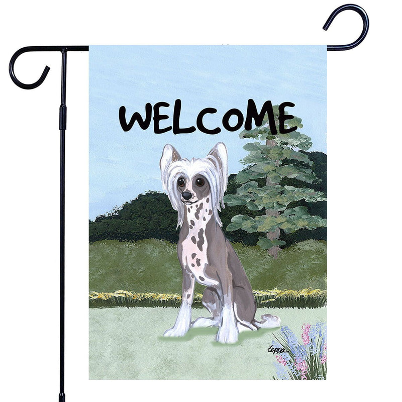 Chinese Crested Garden Flag