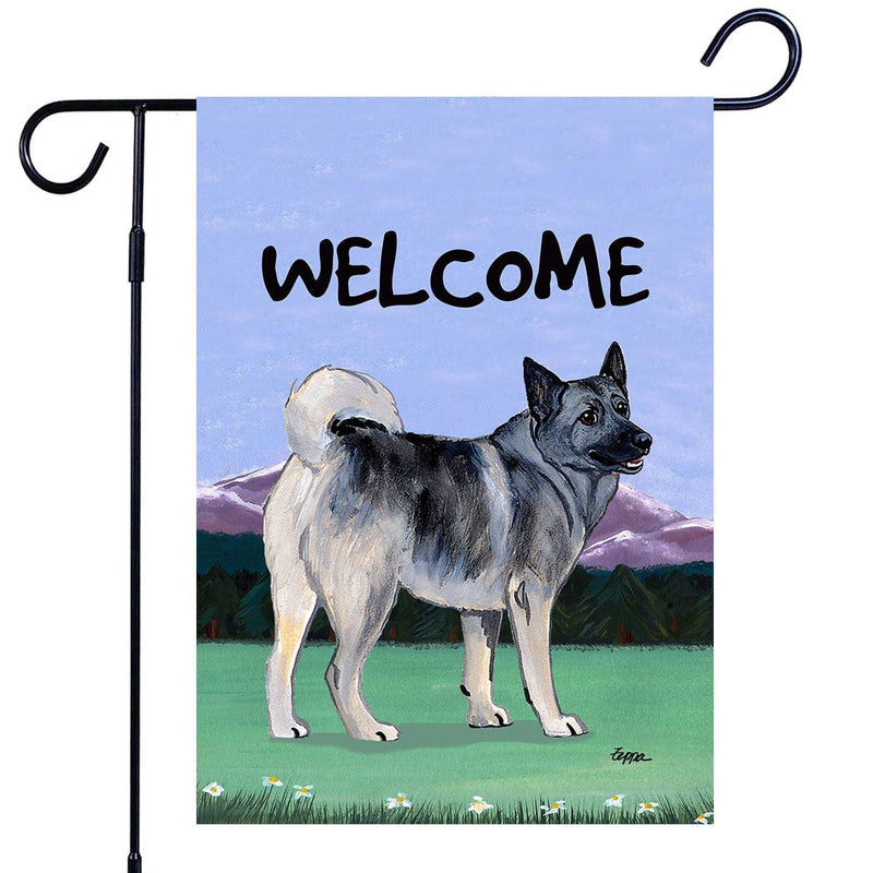 Norwegian Elkhound Garden Flag