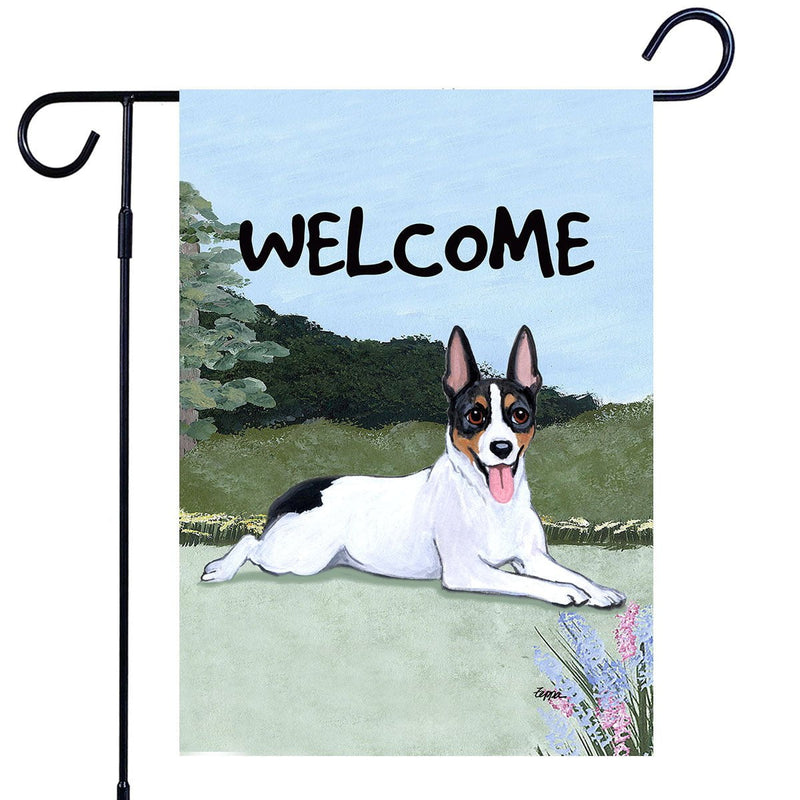 Rat Terrier Garden Flag