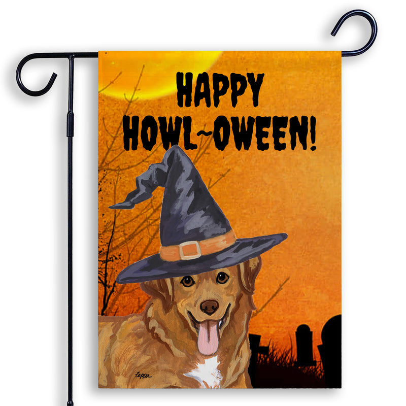 Nova Scotia Duck Tolling Retriever HAPPY HOWL-OWEEN Garden Flag