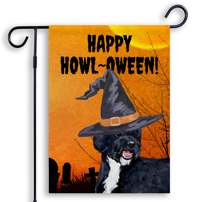 Portuguese Water Dog HAPPY HOWL-OWEEN Garden Flag