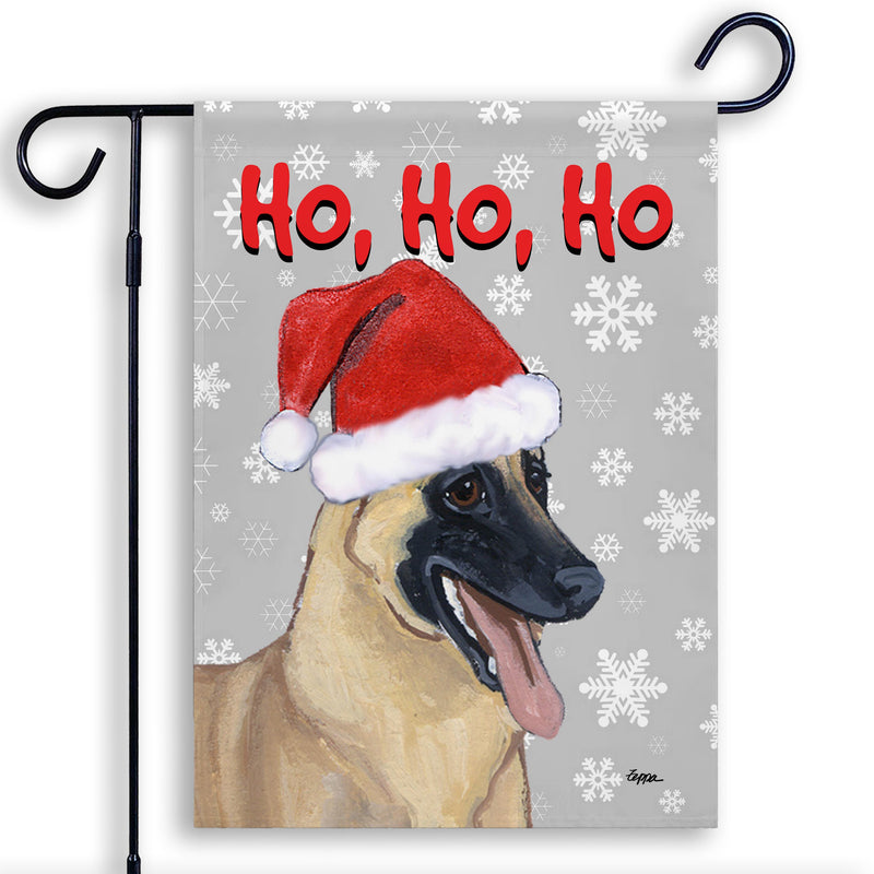 Belgian Malinois Ho Ho Ho Holidays Garden Flag