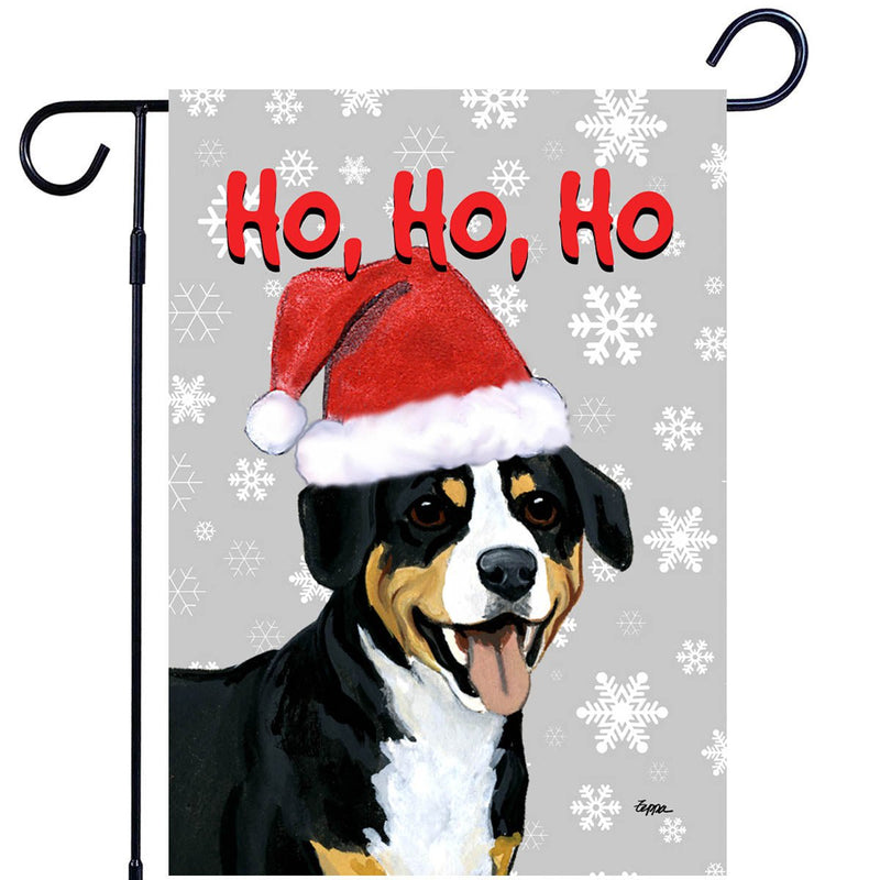 Entlebucher Mountain Dog Ho Ho Ho Holidays Garden Flag