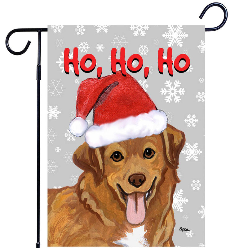 Nova Scotia Duck Tolling Retriever Ho Ho Ho Holidays Garden Flag