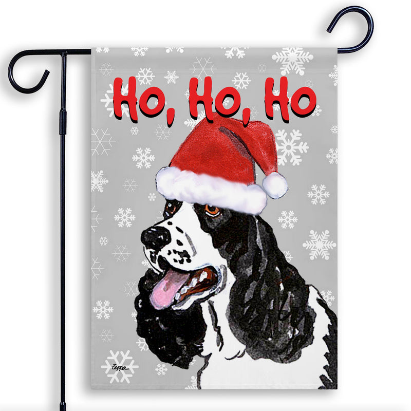 English Springer Spaniel Ho Ho Ho Holidays Garden Flag