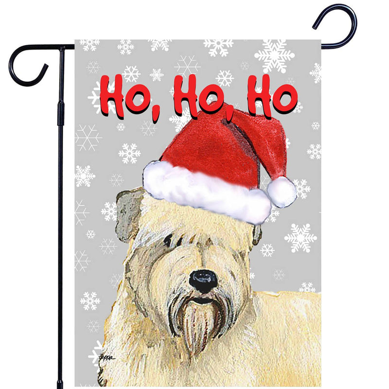 Soft Coated Wheaten Terrier Ho Ho Ho Holidays Garden Flag