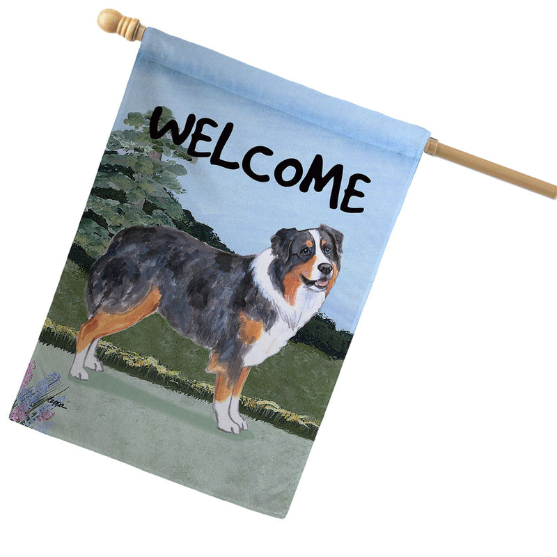 Australian Shepherd House Flag