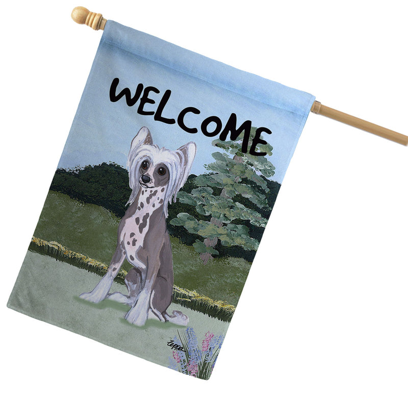 Chinese Crested House Flag