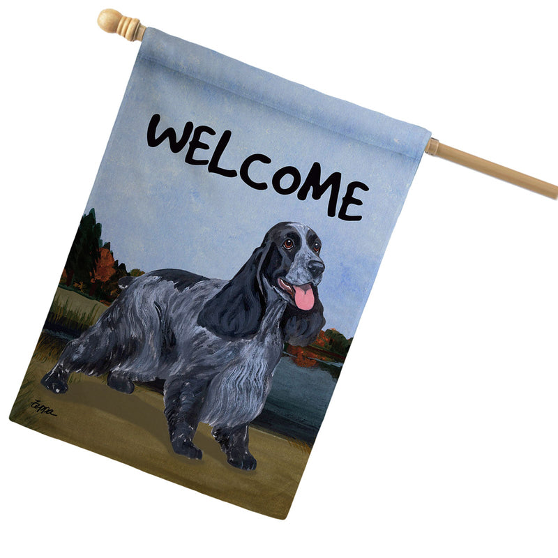 English Cocker Spaniel House Flag