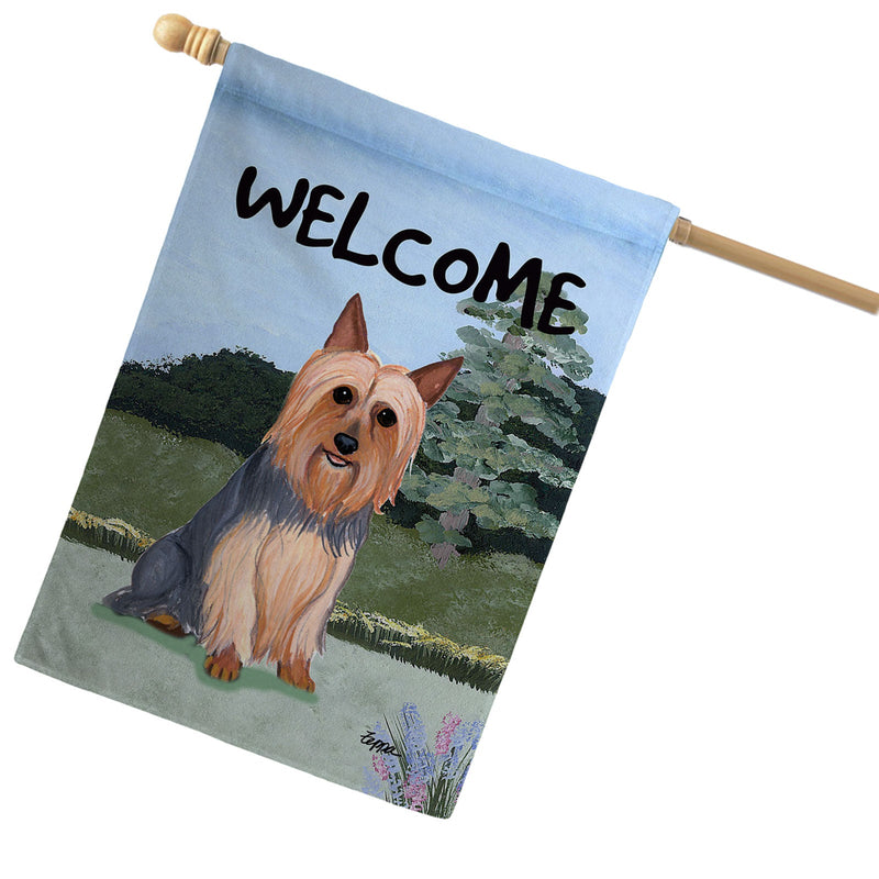Silky Terrier House Flag