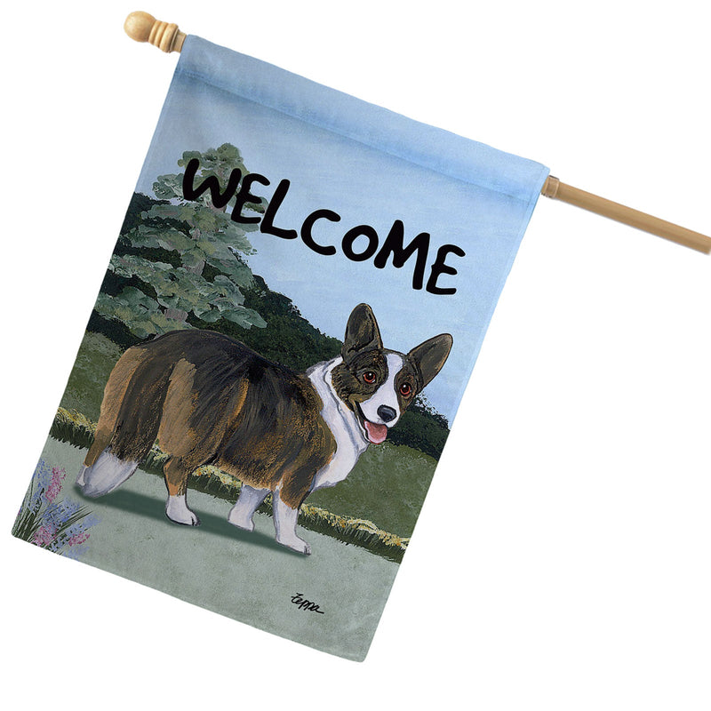 Cardigan Welsh Corgi House Flag