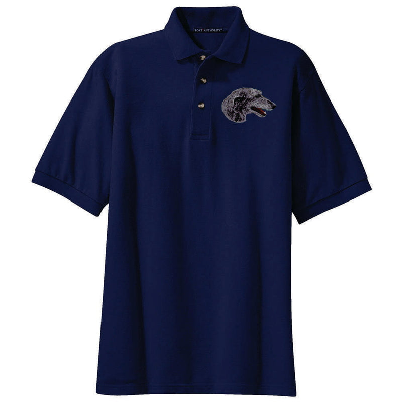 Scottish Deerhound Embroidered Polo Shirt