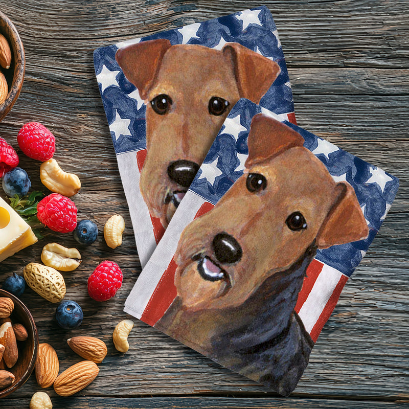 Airedale Terrier Americana Kitchen Towel Set