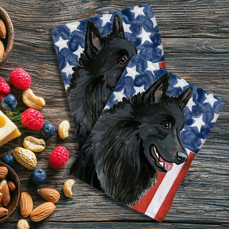 Belgian Sheepdog Americana Kitchen Towel Set
