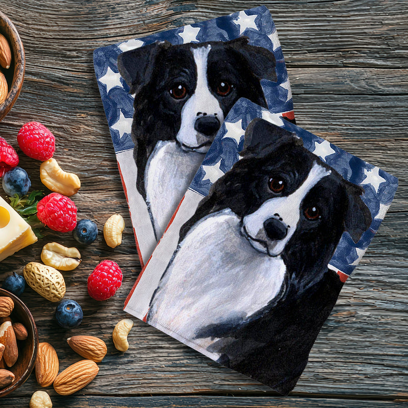 Border Collie Americana Kitchen Towel Set