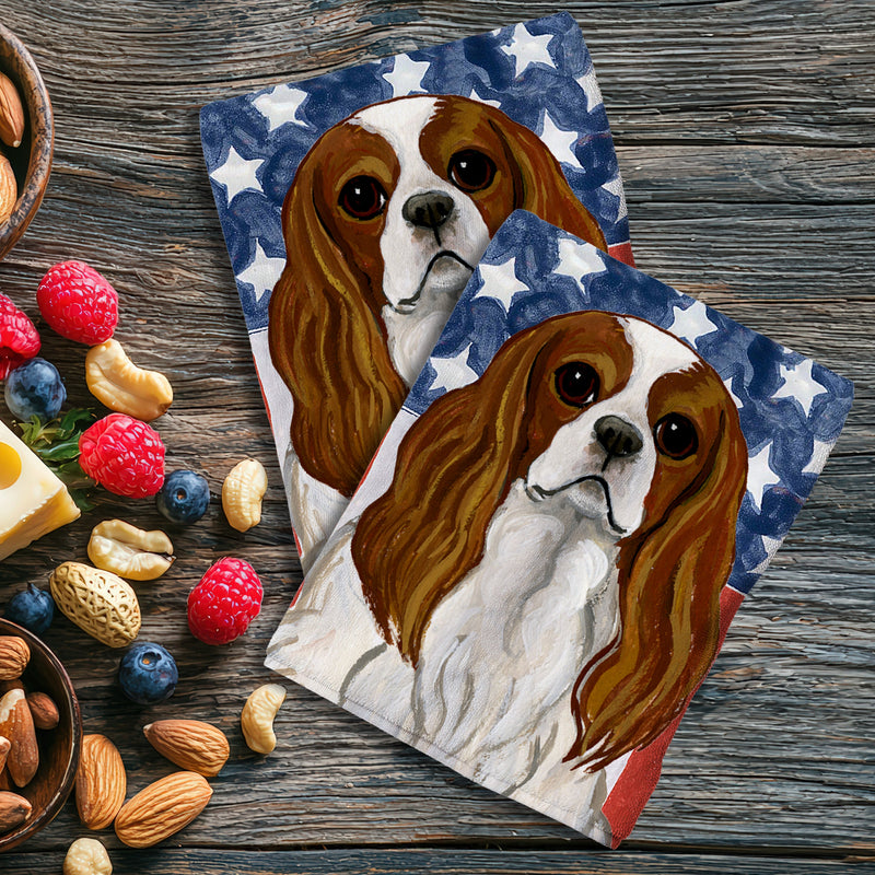 Cavalier King Charles Spaniel Americana Kitchen Towel Set
