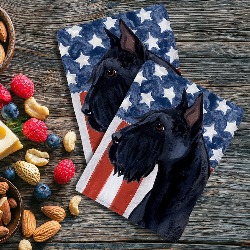 Giant Schnauzer Americana Kitchen Towel Set