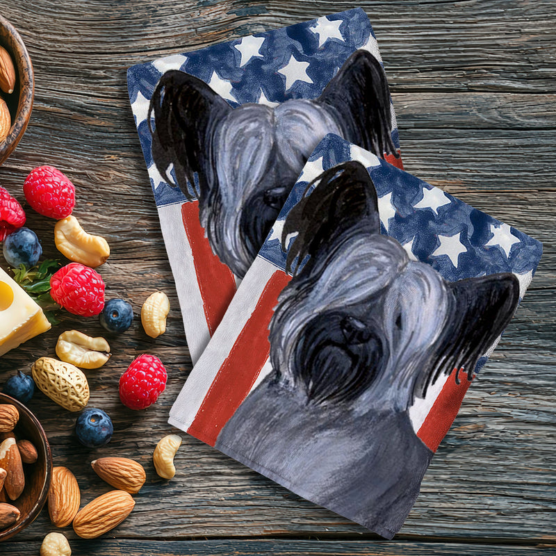 Skye Terrier Americana Kitchen Towel Set