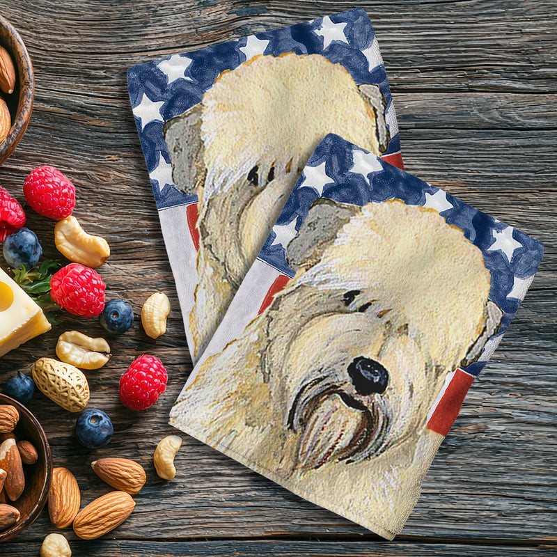 Soft Coated Wheaten Terrier Americana Kitchen Towel Set