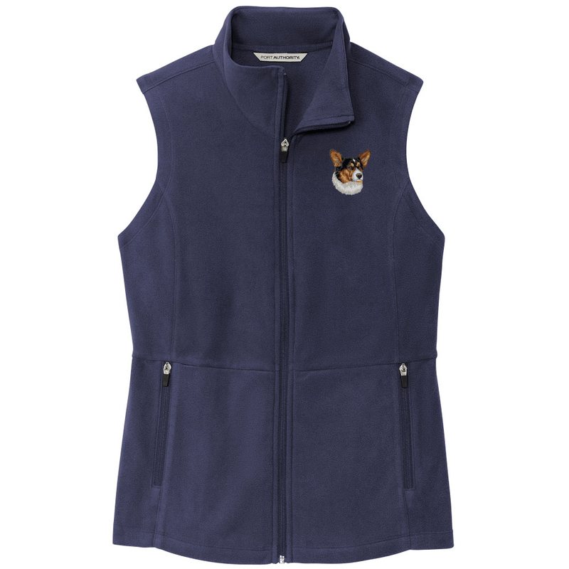 Cardigan Welsh Corgi Embroidered Women's Fleece Vest