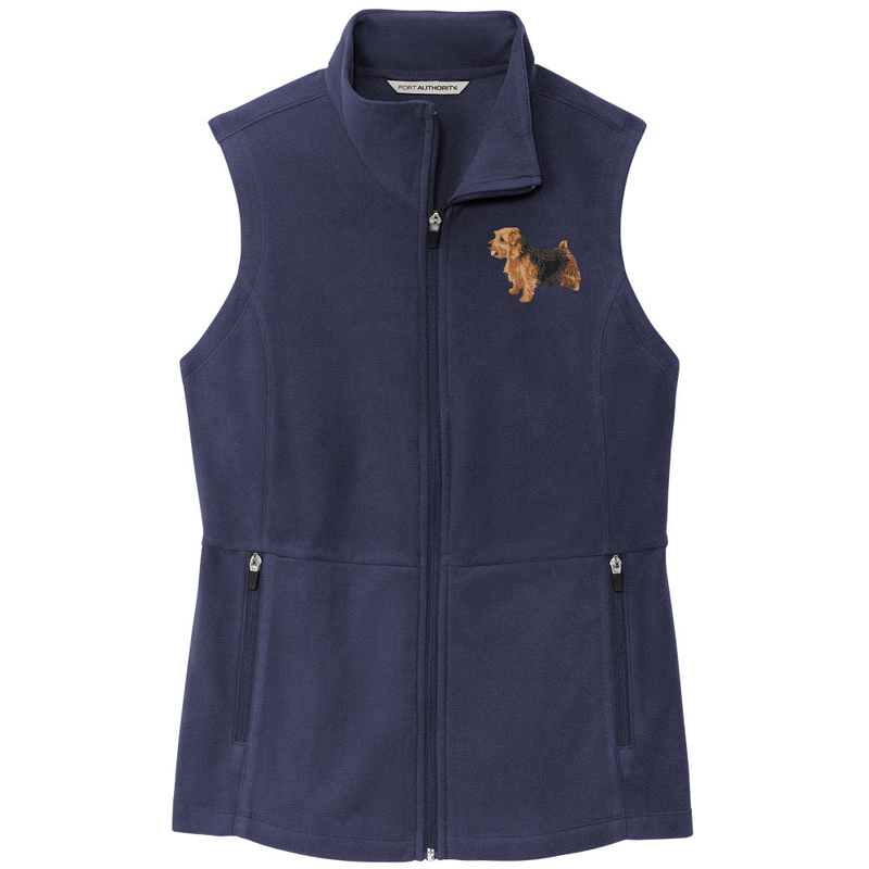 Norfolk Terrier Embroidered Women's Fleece Vest