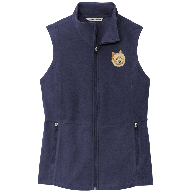 Norwich Terrier Embroidered Women's Fleece Vest