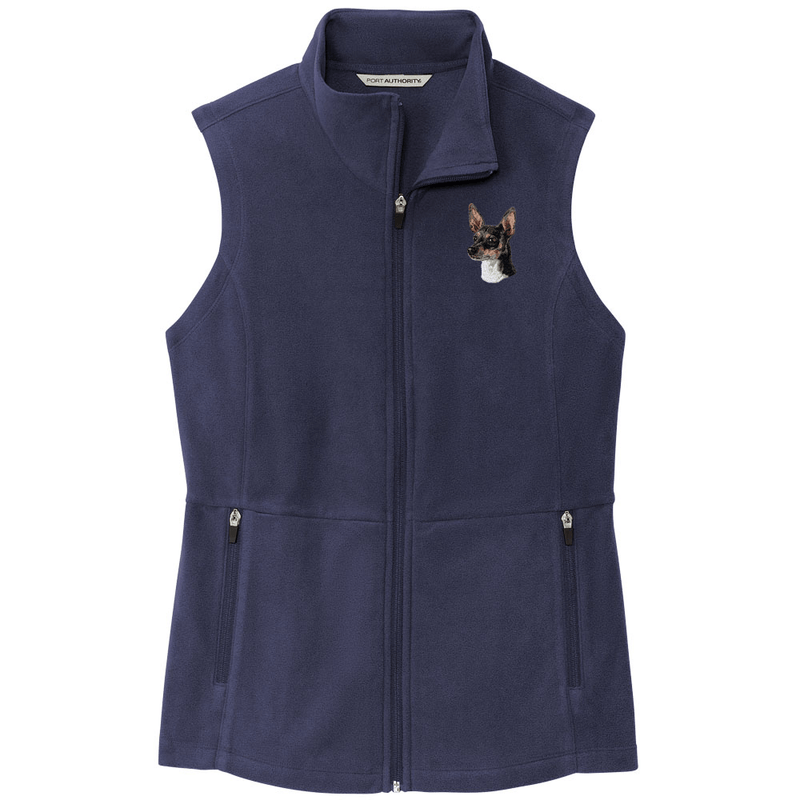 Rat Terrier Embroidered Women's Fleece Vest