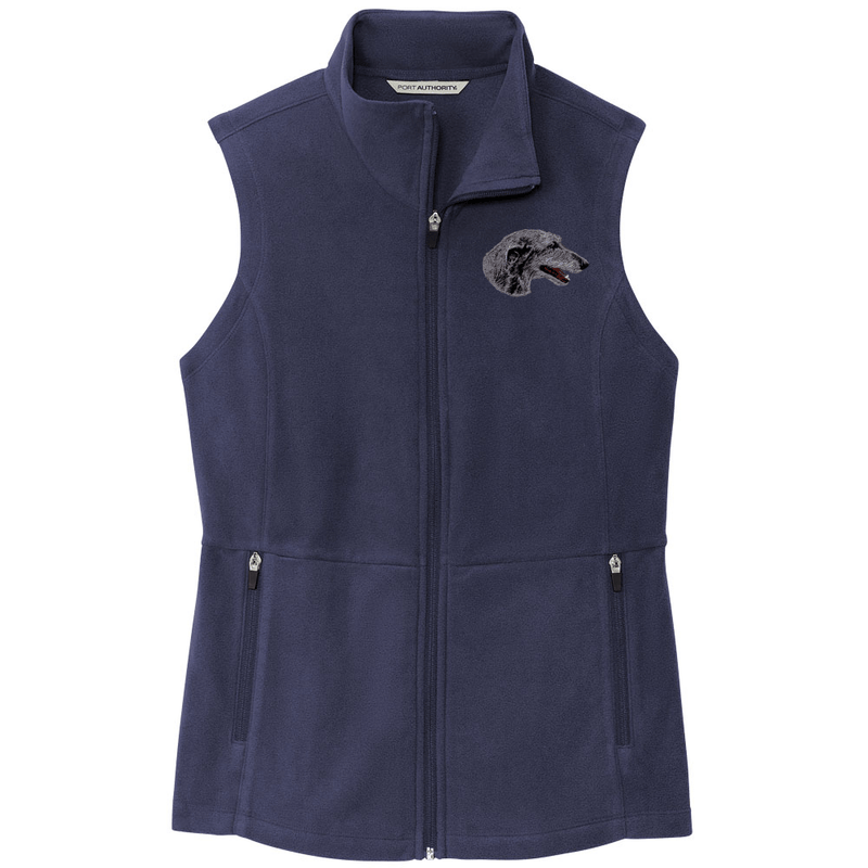 Scottish Deerhound Embroidered Women's Fleece Vest