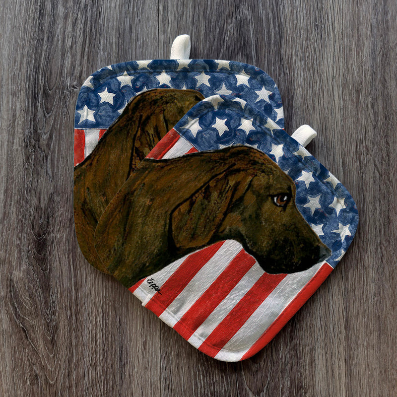 Plott Hound Americana Pot Holder Set