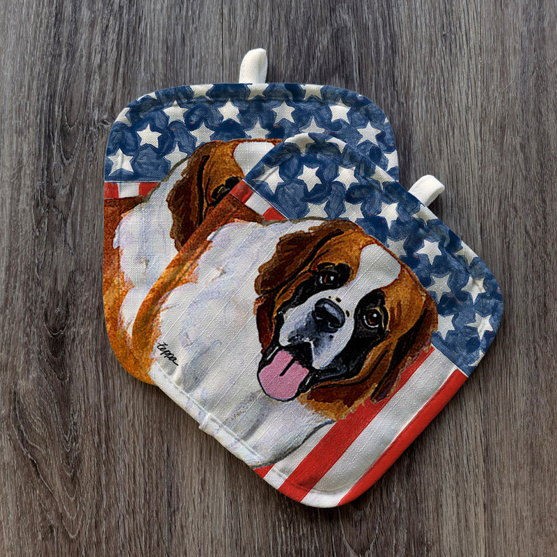 Saint Bernard Americana Pot Holder Set