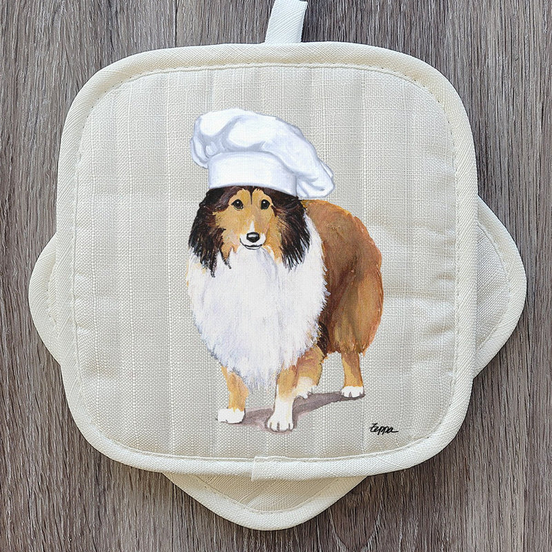 Shetland Sheepdog Pot Holder Set