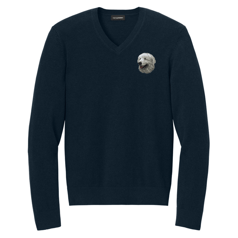 Kuvasz Embroidered V-Neck Sweater