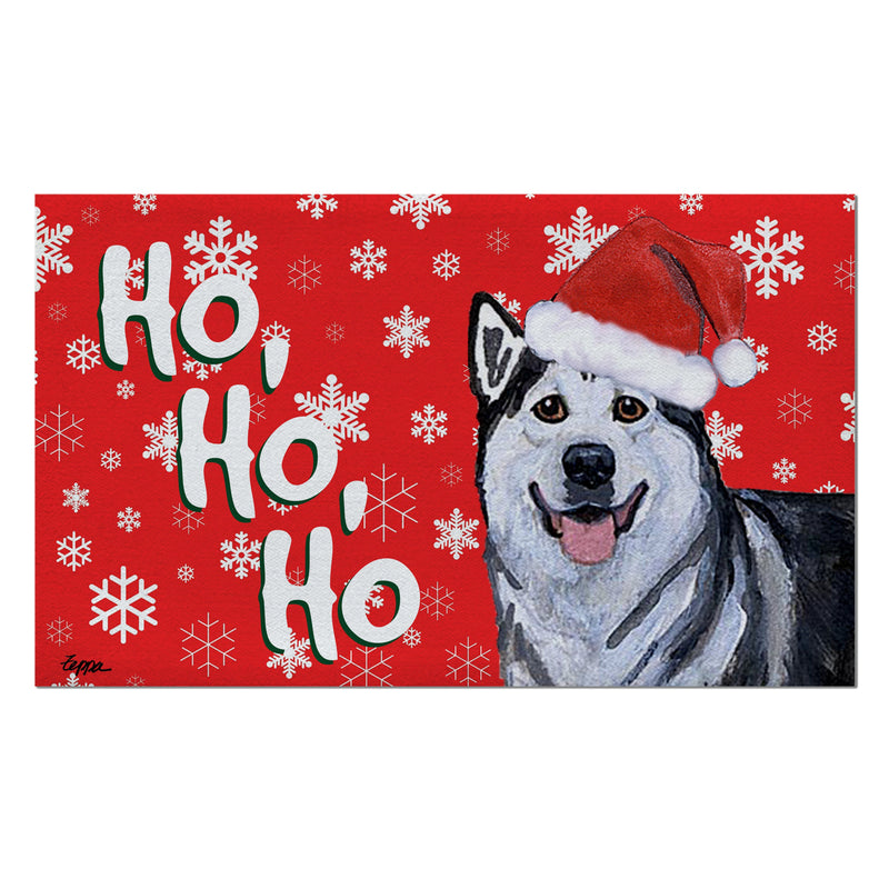 Alaskan Malamute Holiday Welcome Mat