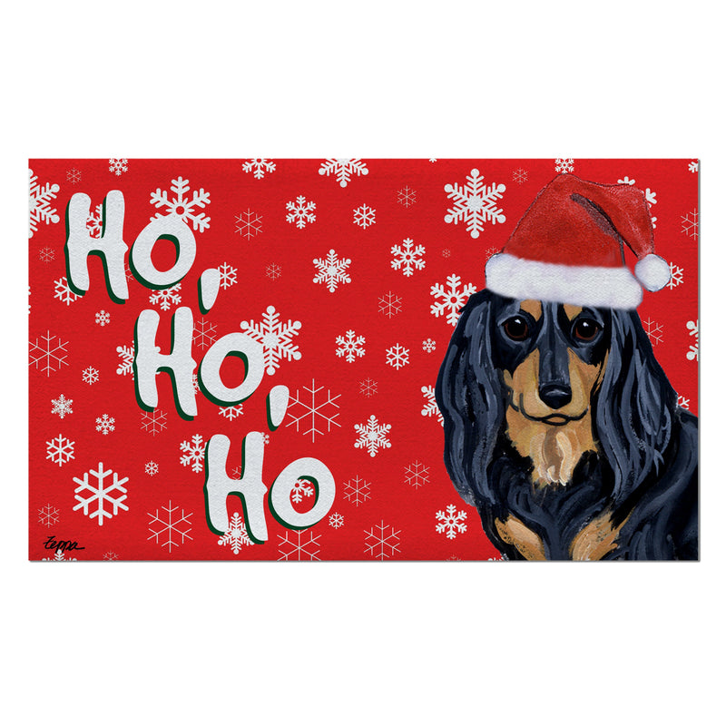 Dachshund Holiday Welcome Mat