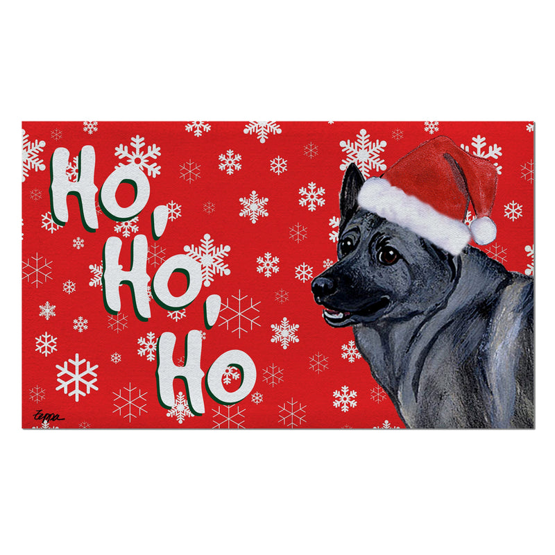 Norwegian Elkhound Holiday Welcome Mat