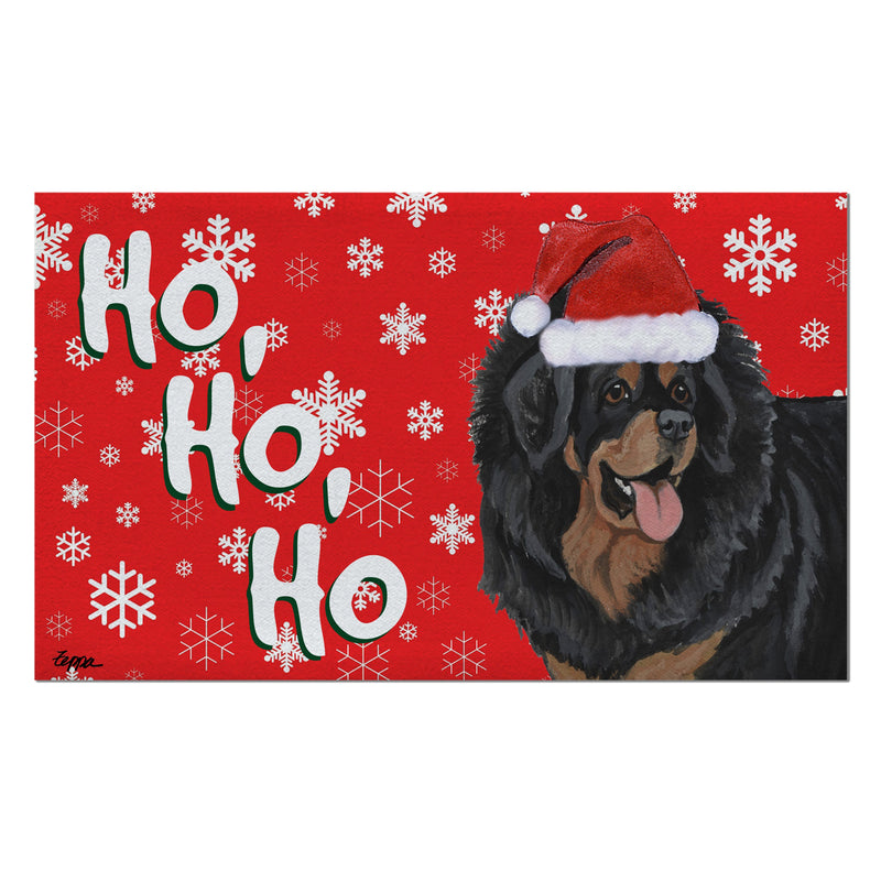 Tibetan Mastiff Holiday Welcome Mat