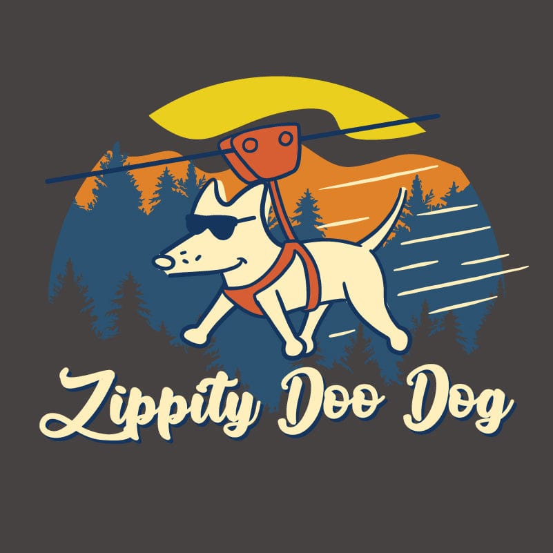 Zippity Doo Dog - Ladies Curvy V-Neck Tee