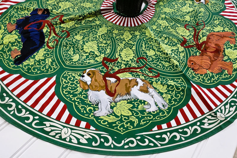 Cavalier King Charles Spaniel Christmas Tree Skirt