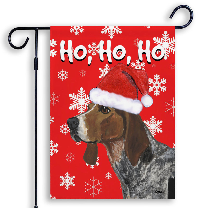 American English Coonhound Ho Ho Ho Holidays Garden Flag