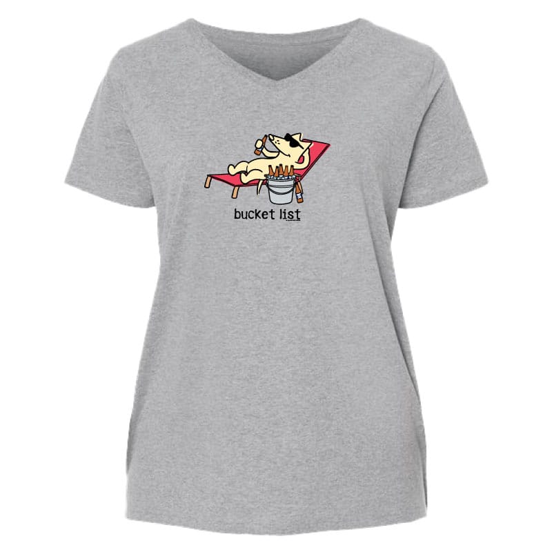 Bucket List - Ladies Curvy V-Neck Tee