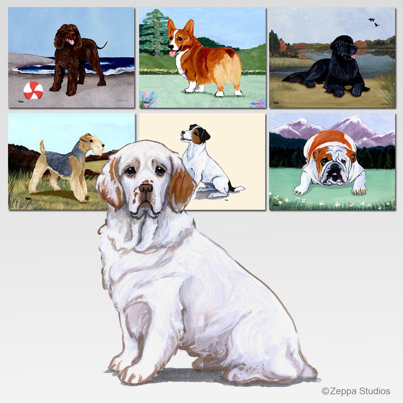 Clumber Spaniel Scenic Cutting Board