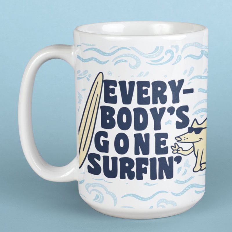 Everybodys Gone Surfin - Large Coffee Mug