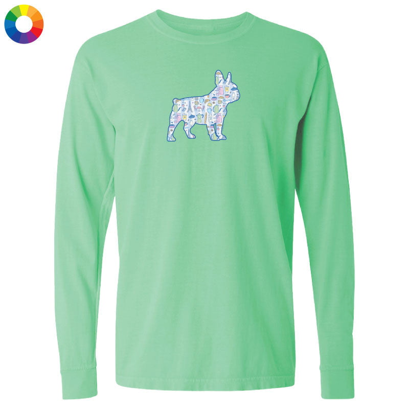 Frenchie Silhouette - Classic Long-Sleeve T-Shirt