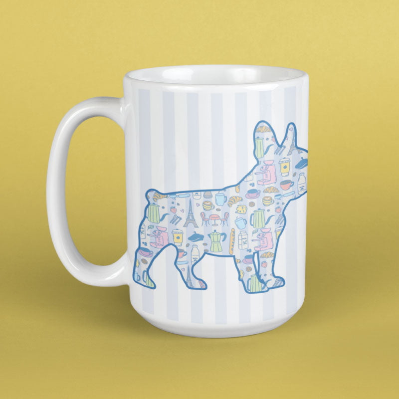 Frenchie Silhouette - Large Coffee Mug