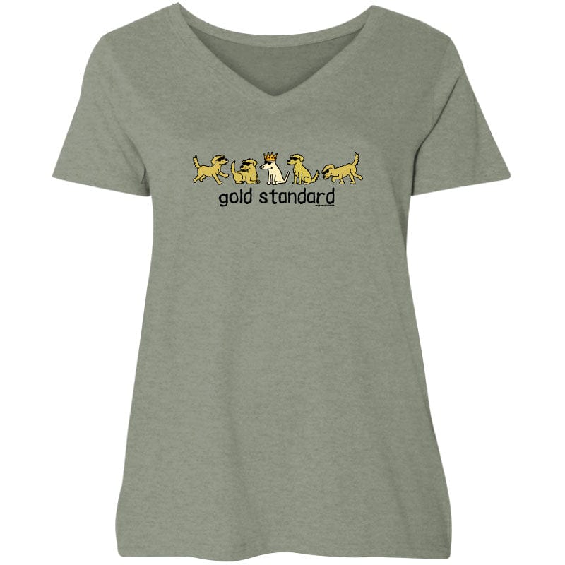 Gold Standard - Ladies Curvy V-Neck Tee